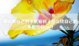 怎么找自己的手机号码（怎么找自己的手机号码vivo）