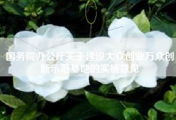 国务院办公厅关于建设大众创业万众创新示范基地的实施意见