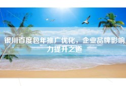 银川百度包年推广优化，企业品牌影响力提升之道