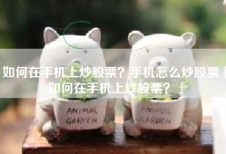 如何在手机上炒股票？手机怎么炒股票「如何在手机上炒股票？」