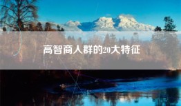 高智商人群的20大特征