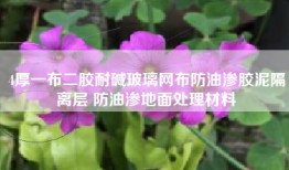 4厚一布二胶耐碱玻璃网布防油渗胶泥隔离层 防油渗地面处理材料