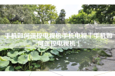 手机如何遥控电视机手机电视「手机如何遥控电视机」